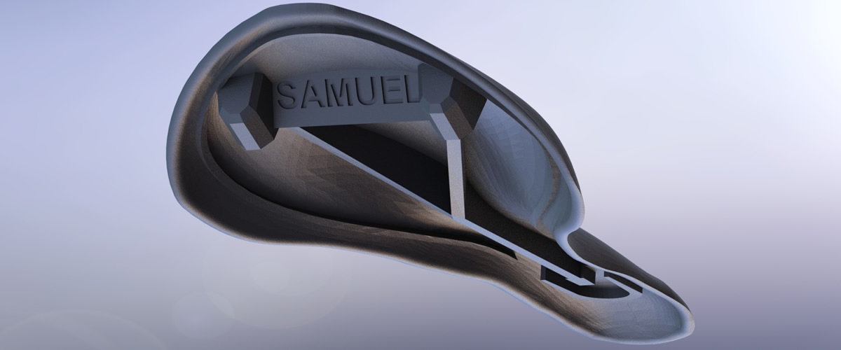 Selle imprimée en 3D à nez court selle de vélo creuse et